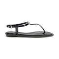 MACH & MACH Black Rubber Flat Sandals