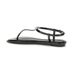 MACH & MACH Black Rubber Flat Sandals