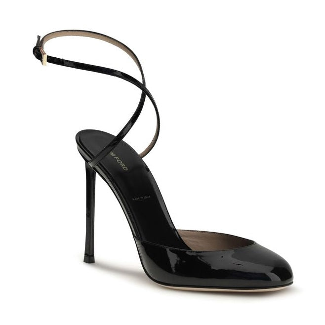 Tom Ford Black Calf Leather Bos Taurus High Heel Pumps