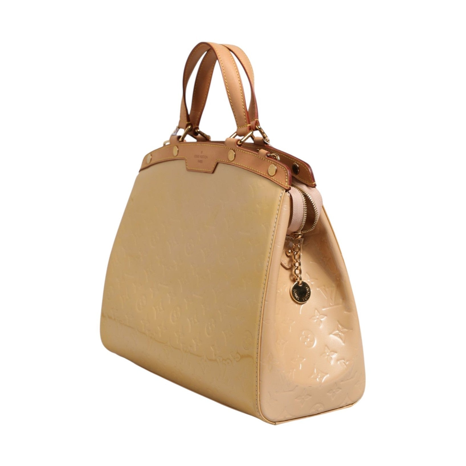 Louis Vuitton Monogram Vernis Brea MM Beige Poudre