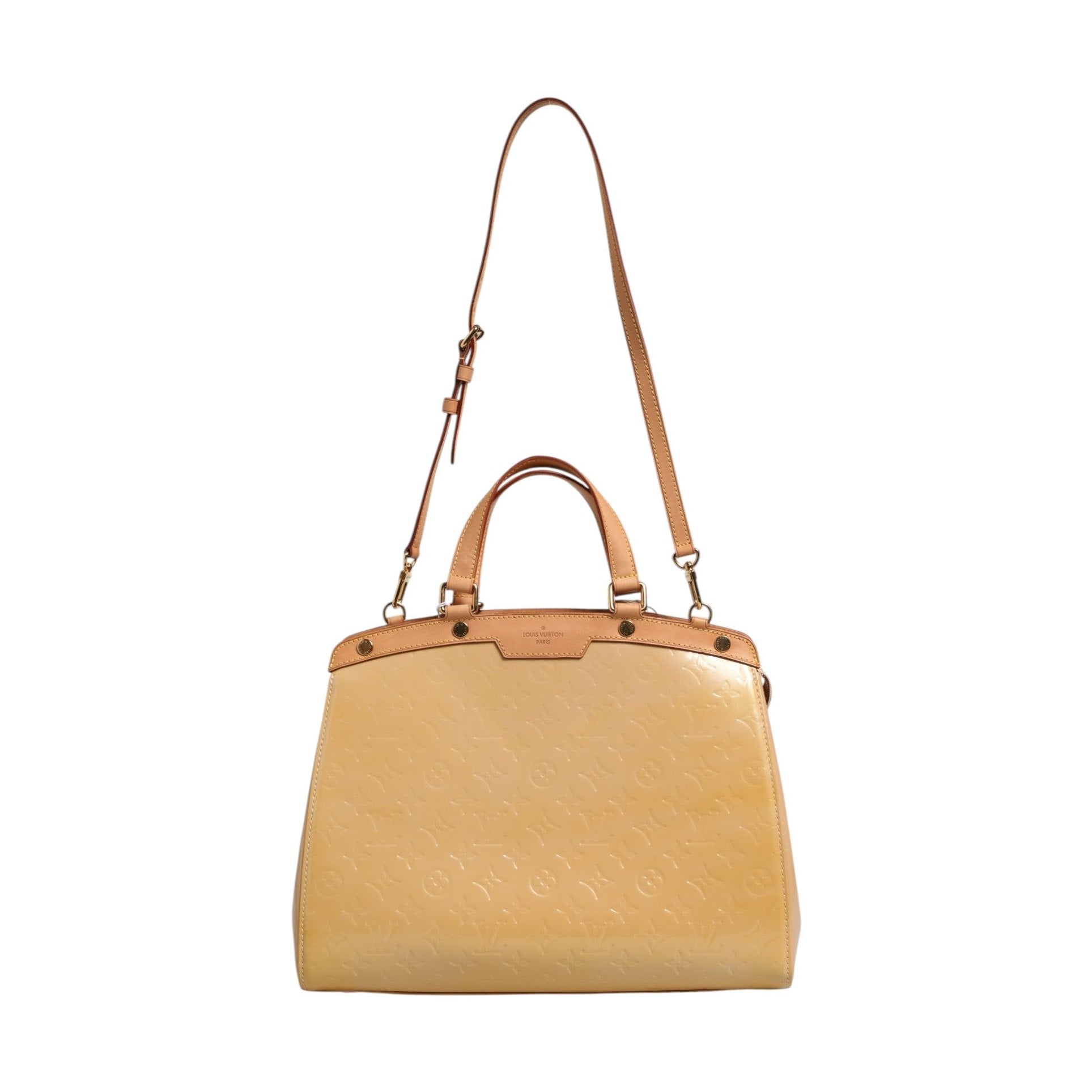Louis Vuitton Monogram Vernis Brea MM Beige Poudre