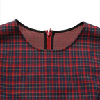 Dolce & Gabbana Red Black Checkered ShortSleeve Sheath Dress