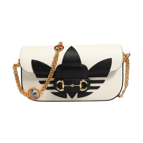 Gucci x Adidas Horsebit 1955 Shoulder Bag Black/White