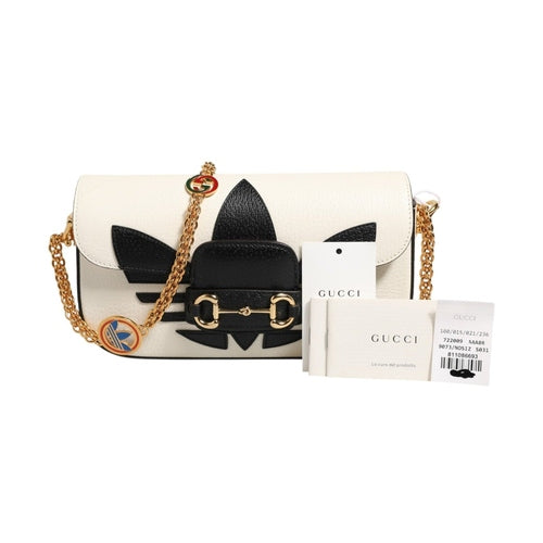 Gucci x Adidas Horsebit 1955 Shoulder Bag Black/White