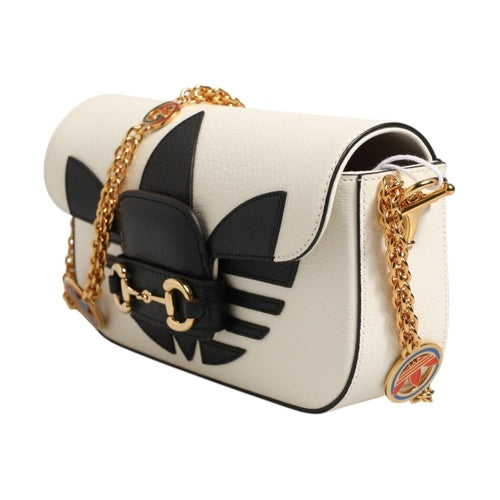 Gucci x Adidas Horsebit 1955 Shoulder Bag Black/White