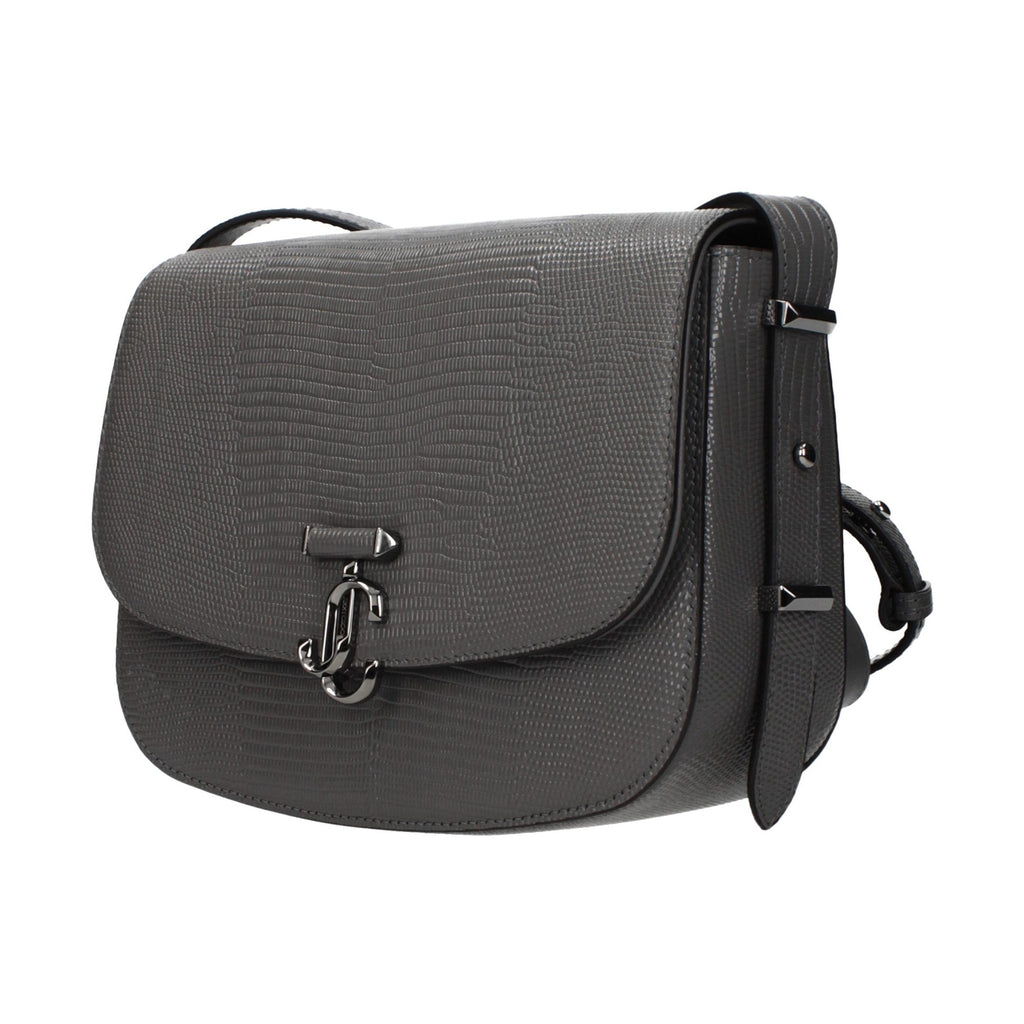 Jimmy Choo Gray Leather Crossbody Bag