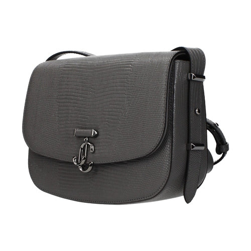 Jimmy Choo Gray Leather Crossbody Bag