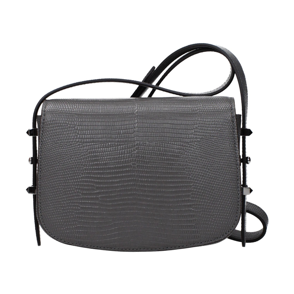 Jimmy Choo Gray Leather Shoulder Bag