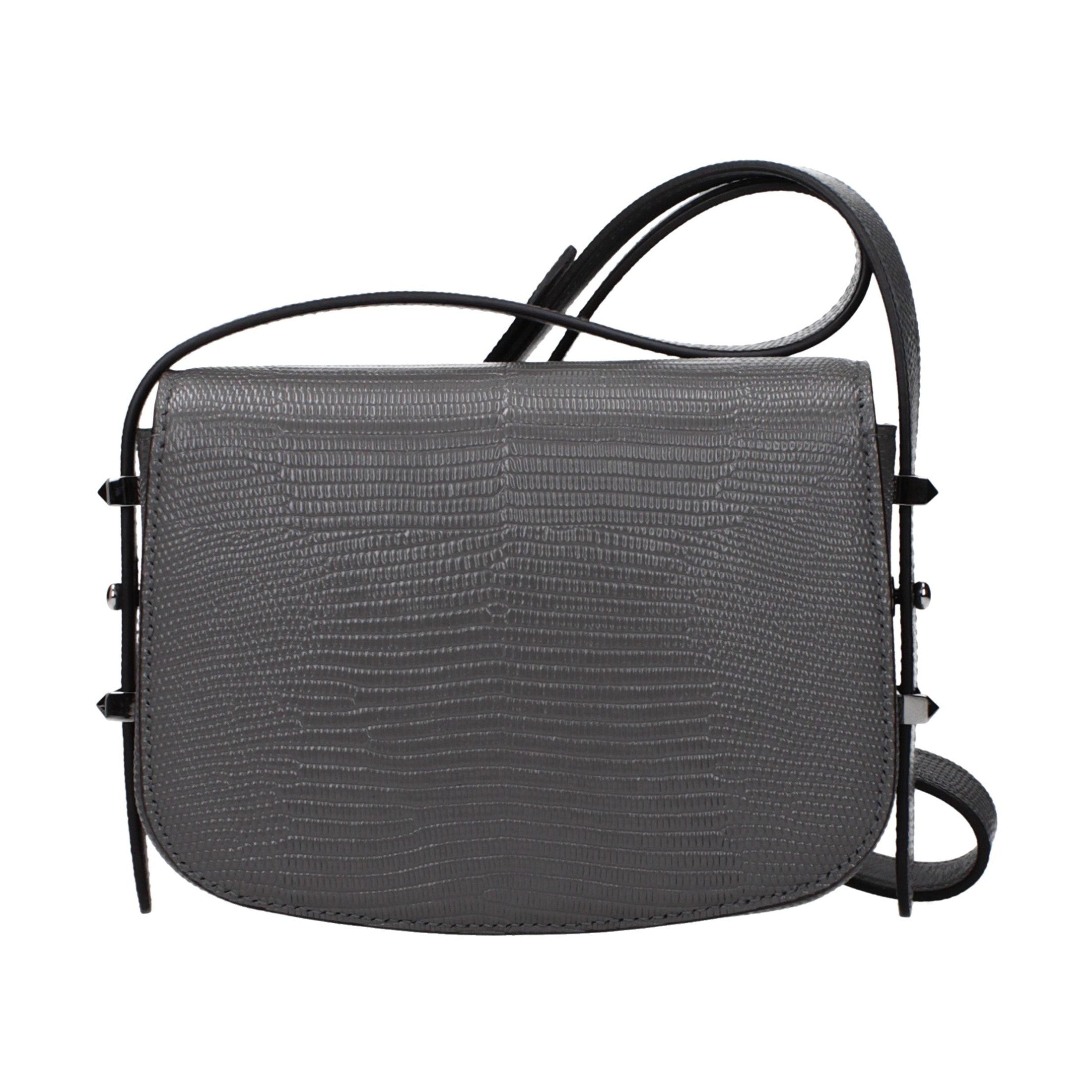 Jimmy Choo Gray Leather Shoulder Bag