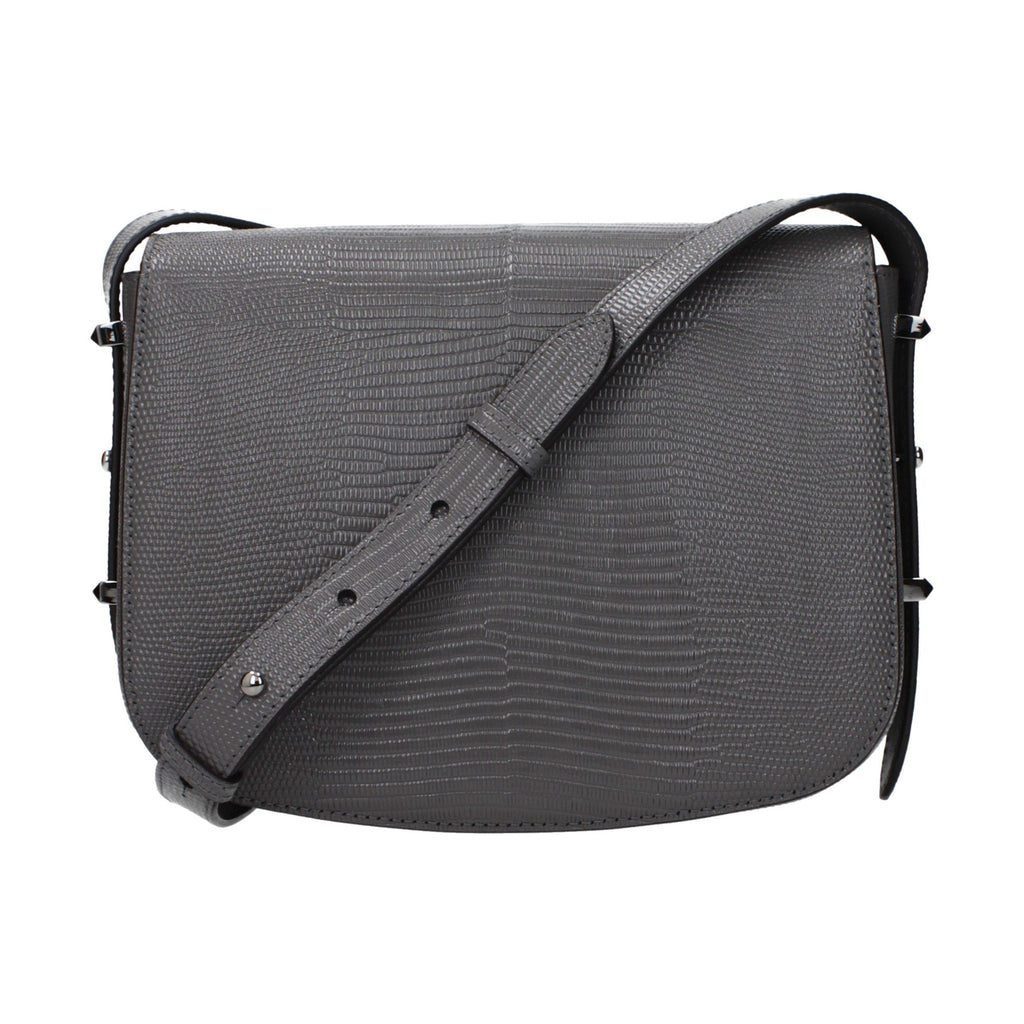 Jimmy Choo Gray Leather Crossbody Bag