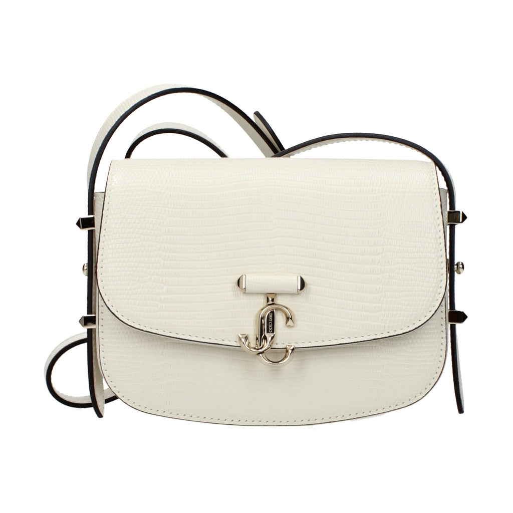 Jimmy Choo White Leather Shoulder Bag