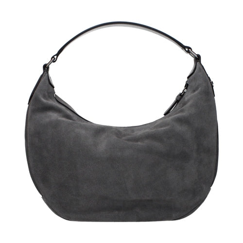 Jimmy Choo Gray Leather Shoulder Bag