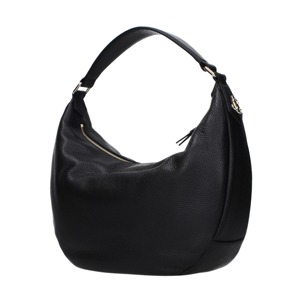Jimmy Choo Black Leather Shoulder Bag