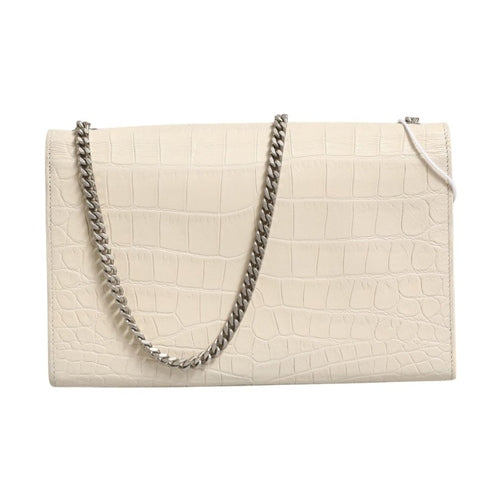 Saint Laurent Kate Tassel Small Croc-Embossed Leather