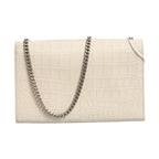 Saint Laurent Kate Tassel Small Croc-Embossed Leather