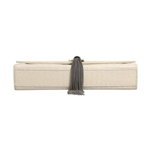 Saint Laurent Kate Tassel Small Croc-Embossed Leather