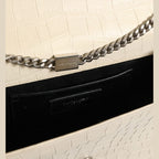 Saint Laurent Kate Tassel Small Croc-Embossed Leather