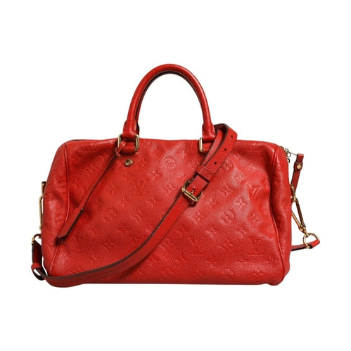 Louis Vuitton Red Monogram Empreinte Speedy Bandouliere 30