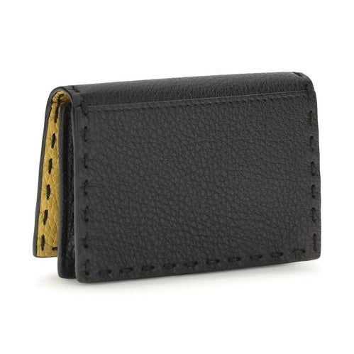 Fendi Black Calf Leather Bos Taurus Wallet