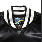 Dolce & Gabbana Black Satin Floral Embroidery Bomber Jacket