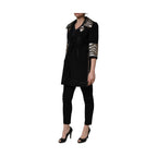 Dolce & Gabbana Black Single-Breasted Brocade Coat Jacket