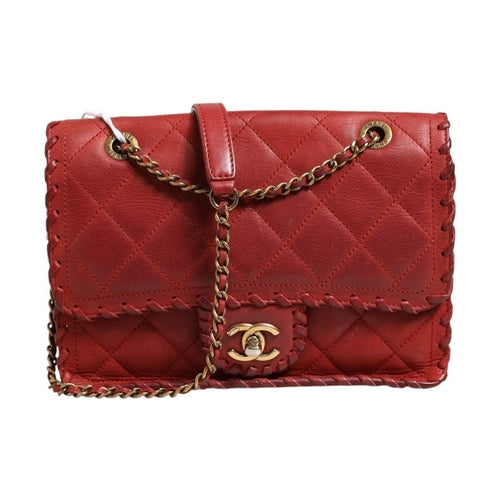 Chanel Mini Flap Bag Lambskin Braided Calfskin Gold Tone Metal