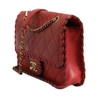 Chanel Mini Flap Bag Lambskin Braided Calfskin Gold Tone Metal
