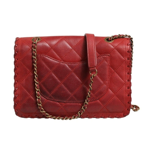 Chanel Mini Flap Bag Lambskin Braided Calfskin Gold Tone Metal