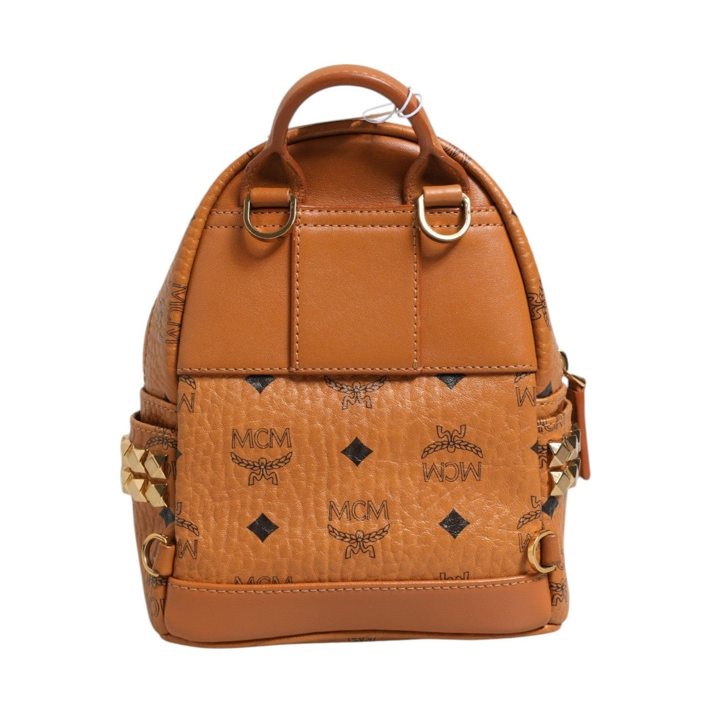 MCM Stark Mini Backpack in Visetos Cognac