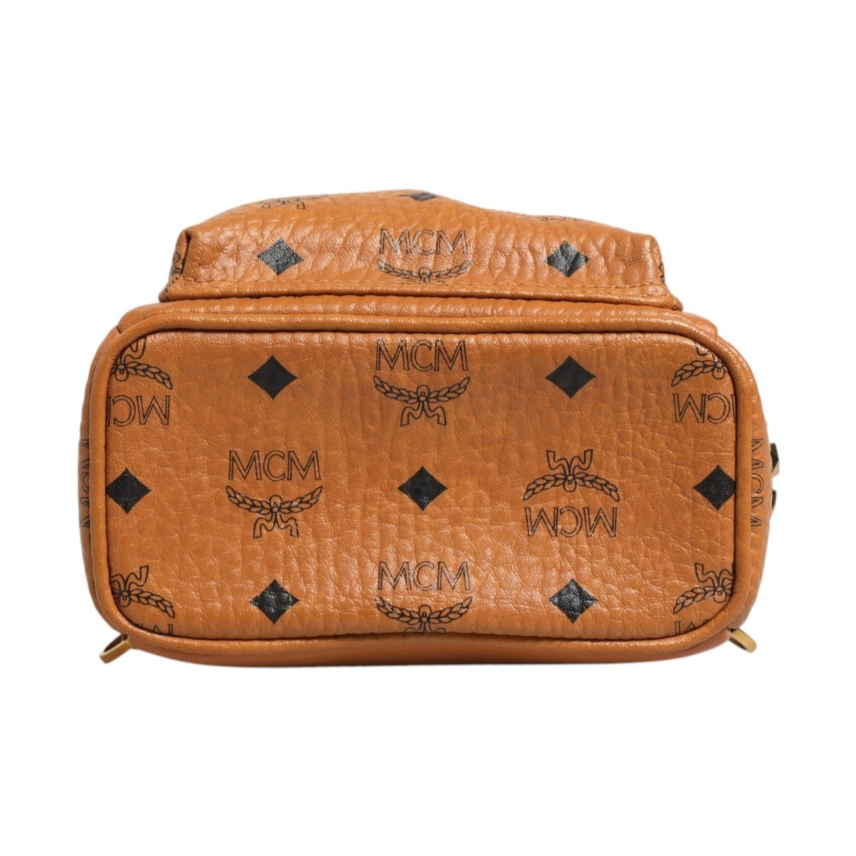 MCM Stark Mini Backpack in Visetos Cognac