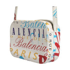 Balenciaga White Graffiti Print Leather Mini City Handbag