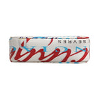 Balenciaga White Graffiti Print Leather Mini City Handbag