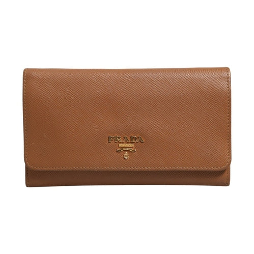 Prada Brown and Gold Wallet Strap
