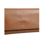 Prada Brown and Gold Wallet Strap