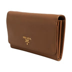 Prada Brown and Gold Wallet Strap