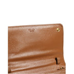 Prada Brown and Gold Wallet Strap