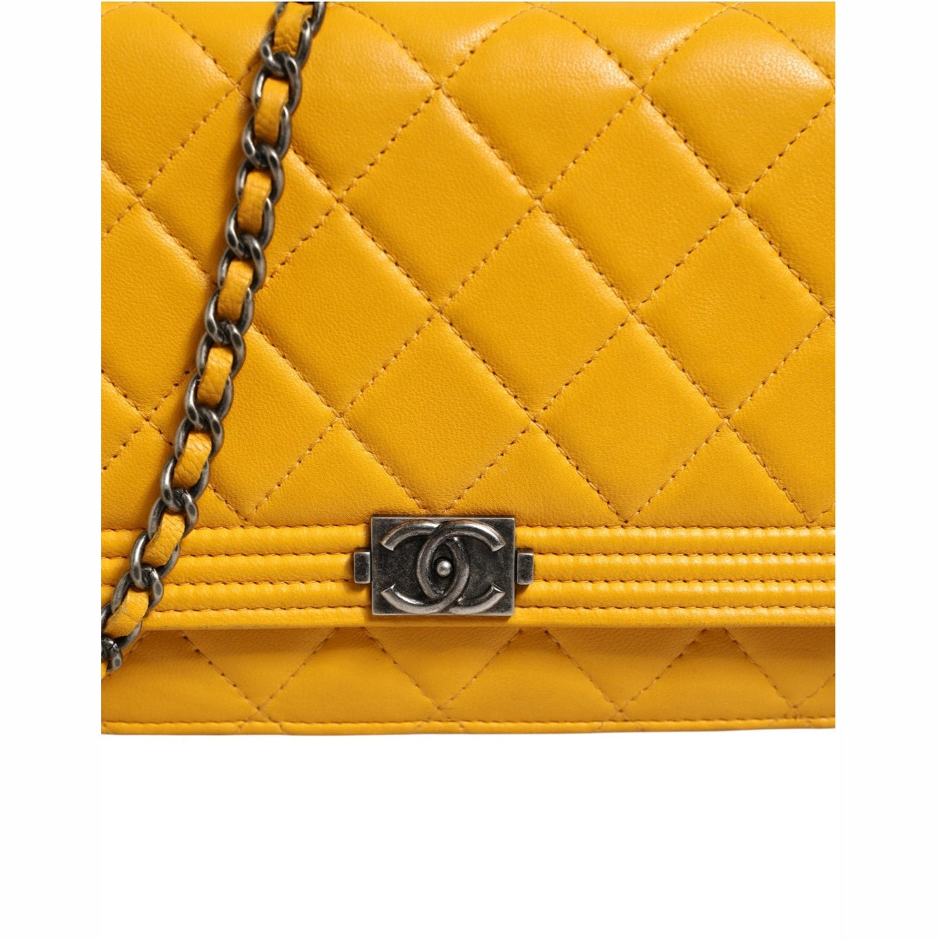 Chanel Yellow New Medium Boy Bag
