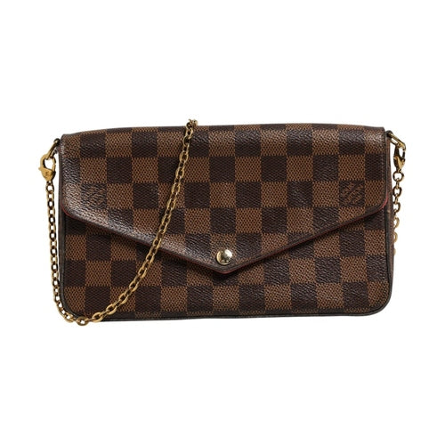 Louis Vuitton Damier Ebene Pochette Felice Chain Wallet