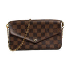 Louis Vuitton Damier Ebene Pochette Felice Chain Wallet