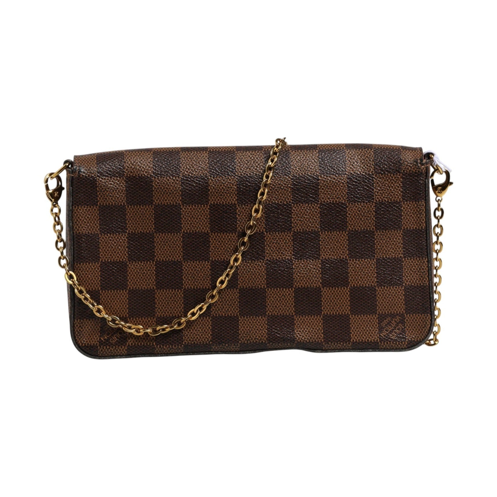 Louis Vuitton Damier Ebene Pochette Felice Chain Wallet