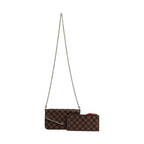 Louis Vuitton Damier Ebene Pochette Felice Chain Wallet