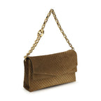 Gucci Brown Suede Leather Handbag