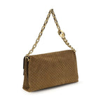 Gucci Brown Suede Leather Handbag