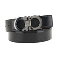 Ferragamo Black Calf Leather Bos Taurus Regular Belt