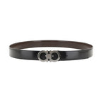 Ferragamo Black Calf Leather Bos Taurus Regular Belt