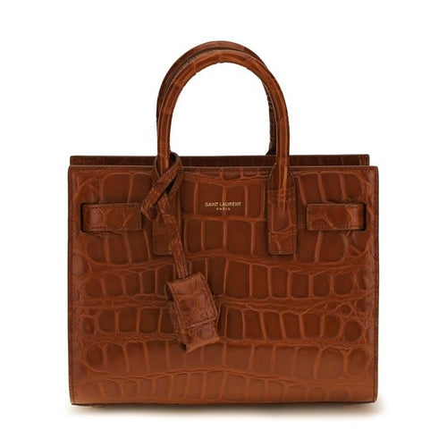 Saint Laurent Brown Calf Leather Bos Taurus Shoulder Bag