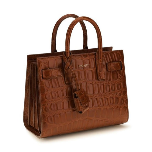 Saint Laurent Brown Calf Leather Bos Taurus Shoulder Bag