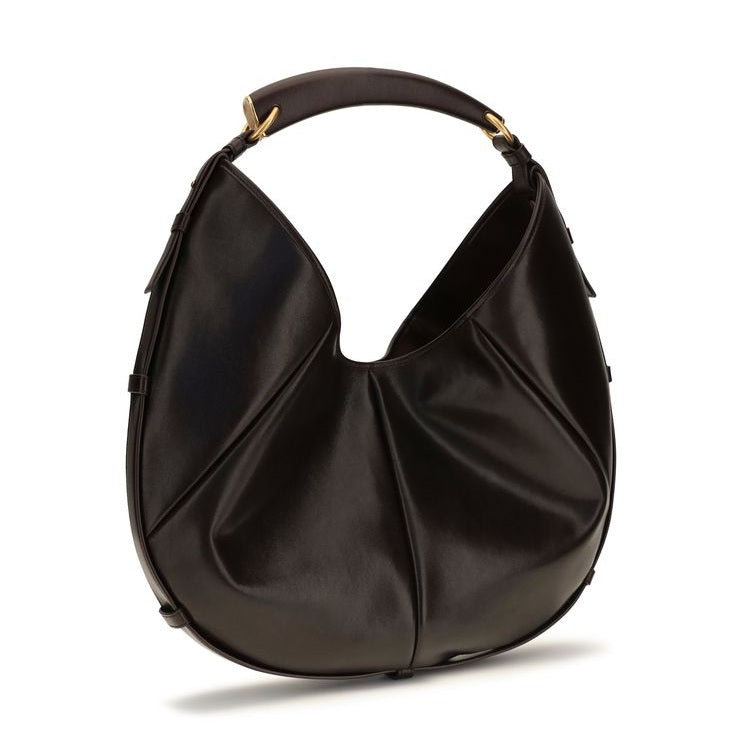 Saint Laurent Brown Calf Leather Bos Taurus Shoulder Bag