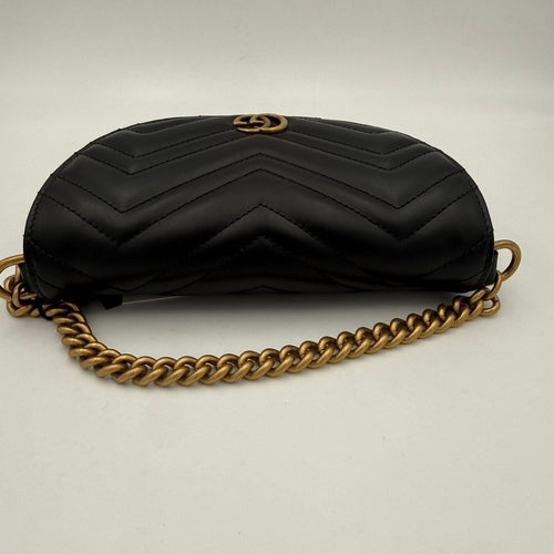 Gucci GUCCI MARMONT Black Shoulder Bag Chain