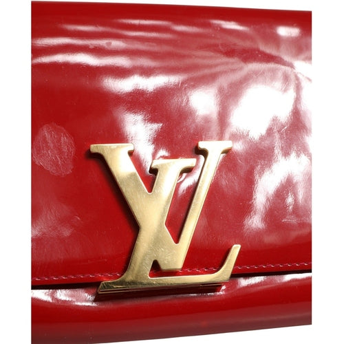 Louis Vuitton Louise PM Red Patent Leather Wallet On Chain